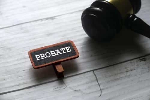 probate paperwork next to judge gavel